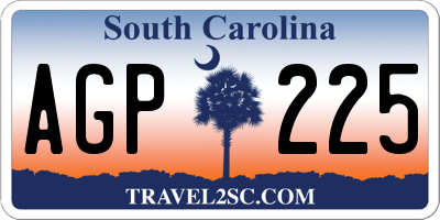 SC license plate AGP225