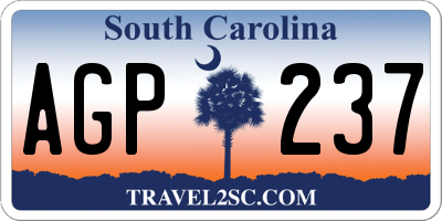SC license plate AGP237
