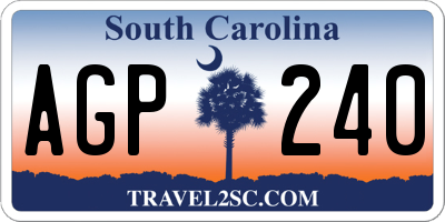 SC license plate AGP240