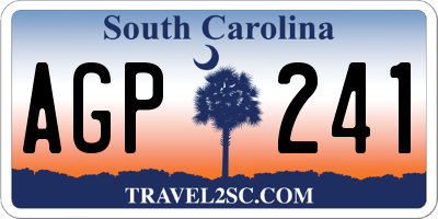 SC license plate AGP241