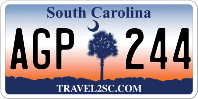 SC license plate AGP244