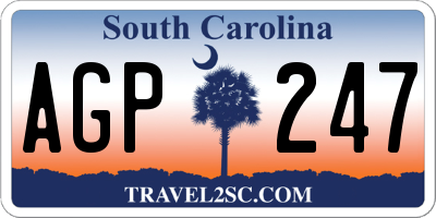 SC license plate AGP247