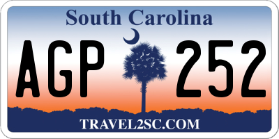 SC license plate AGP252