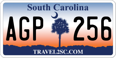 SC license plate AGP256