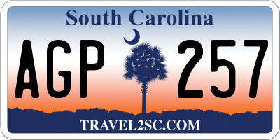 SC license plate AGP257