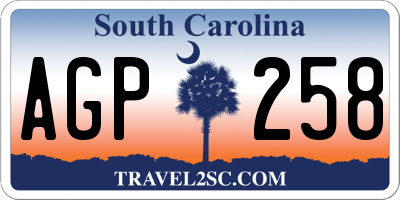 SC license plate AGP258