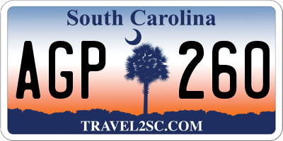 SC license plate AGP260