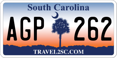 SC license plate AGP262