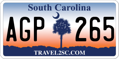 SC license plate AGP265