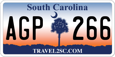 SC license plate AGP266