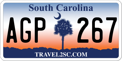 SC license plate AGP267