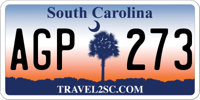 SC license plate AGP273