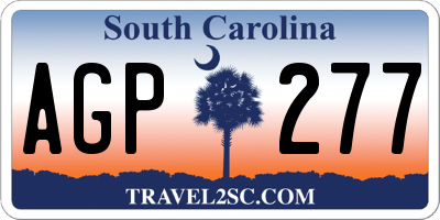 SC license plate AGP277