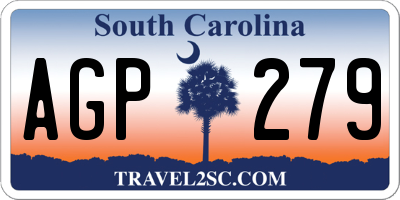 SC license plate AGP279