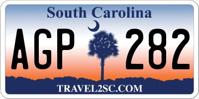 SC license plate AGP282