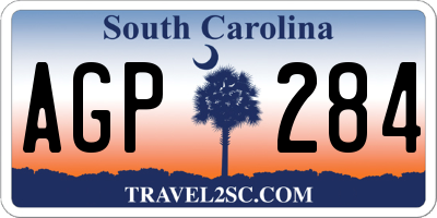 SC license plate AGP284