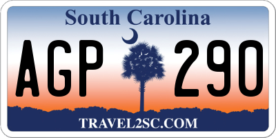 SC license plate AGP290