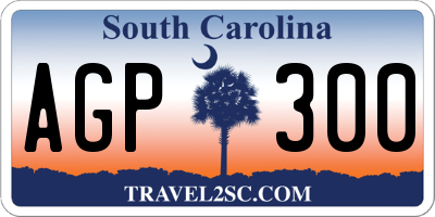 SC license plate AGP300