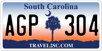 SC license plate AGP304