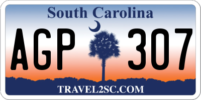 SC license plate AGP307