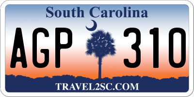 SC license plate AGP310