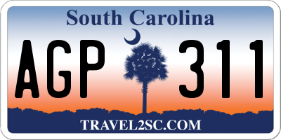 SC license plate AGP311