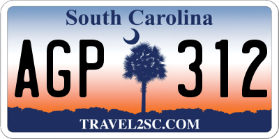 SC license plate AGP312