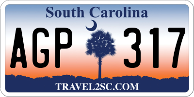 SC license plate AGP317