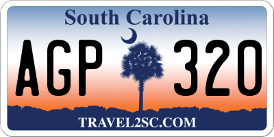 SC license plate AGP320