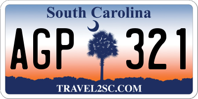 SC license plate AGP321