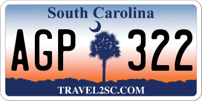 SC license plate AGP322