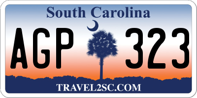 SC license plate AGP323