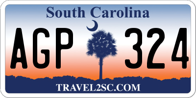 SC license plate AGP324