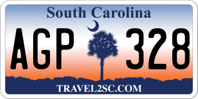 SC license plate AGP328