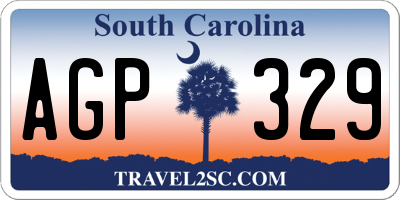 SC license plate AGP329