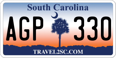SC license plate AGP330