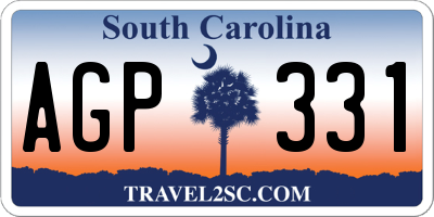 SC license plate AGP331