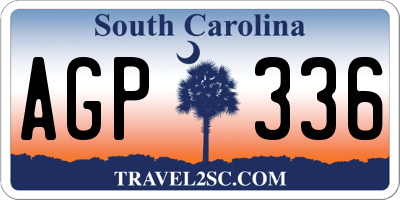 SC license plate AGP336