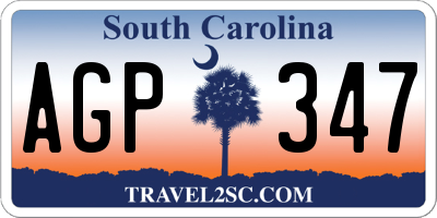 SC license plate AGP347