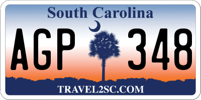 SC license plate AGP348