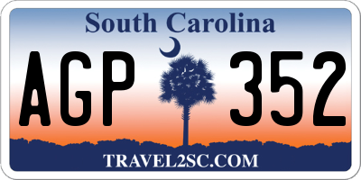 SC license plate AGP352