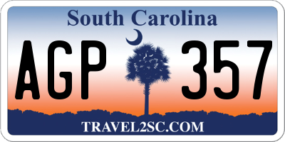 SC license plate AGP357