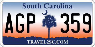 SC license plate AGP359