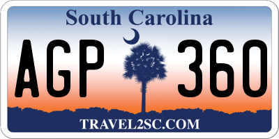SC license plate AGP360