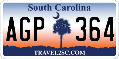 SC license plate AGP364