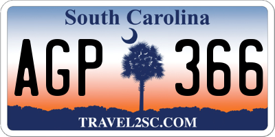 SC license plate AGP366