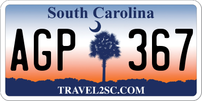 SC license plate AGP367