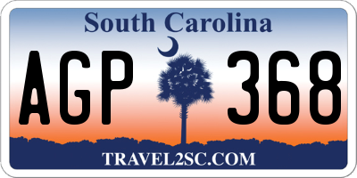 SC license plate AGP368
