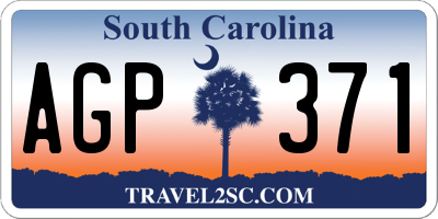 SC license plate AGP371