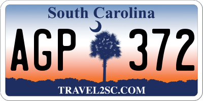 SC license plate AGP372